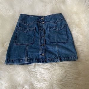 Free people denim skirt